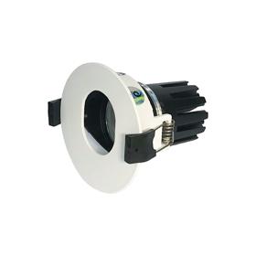 DM202735  Blate 15 Powered by Philips 15W 1350lm 3000K 24° Engine, 350mA, White,Recessed Round plate with Oval Pinhole Spotlight,IP20.